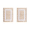 Hotel Bath Rug 100% Premium Cotton Tufted Weave Two Tone Reversible 2 Piece Bathroom Rug Set, Super Soft & Water Absorbent, Machine Washable Bathmat - 2 of 4
