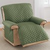 Collections Etc Ultra Reversible Furniture Cover Protector Jumbo Recliner Olive/Sage - 2 of 3