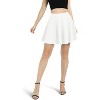 Women's Basic Stretch Flared Skater Skirt - Versatile Casual Mini Skirt for Effortless Style White White X-Small - 3 of 4