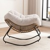 Kumasinova Ultra Plush Chenille Upholstered Rocking Chair,Versatile Accent Glider&Patio Egg Chair for Living Room,Porch,350lbs Max - 3 of 4