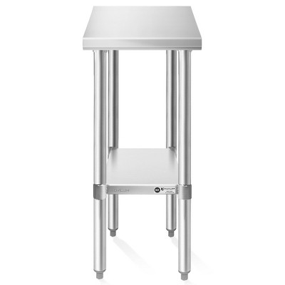 KUTLER Stainless Steel 34.5" H Heavy Duty Commercial Kitchen Table