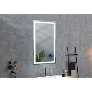 LED Bathroom Mirror 40inx 28inwith Front and Backlight, Large Dimmable Wall Mirrors with Anti-Fog, Memory, 3 Colors, LED Vanity Mirror - 1 of 1