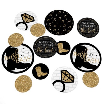 Big Dot of Happiness Nash Bash - Nashville Bachelorette Party Giant Circle Confetti - Party Decorations - Large Confetti 27 Count