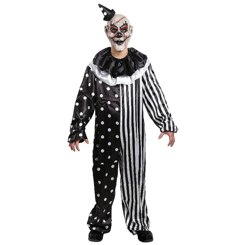 Seasonal Visions Mens Kill Joy Clown Costume - One Size Fits Most - Black, 1 of 2