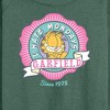Women's - Garfield - I Hate Mondays Badge Lightweight French Terry Wide Neck Long Sleeve Shirt - 2 of 4