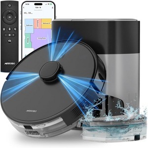 AIRROBO T20+ Robot Vacuum and Mop Combo, Self-Emptying, 180mins Runtime - 1 of 4