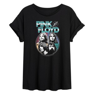 Women's - Pink Floyd - Pink Floyd Wywh Photos Textured Oversized Graphic T-Shirt - 1 of 4