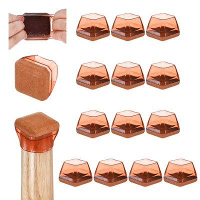 Unique Bargains Hardwood Floor Silicone Pads with Felt Pads Furniture Leg Covers