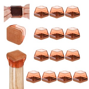 Unique Bargains Hardwood Floor Silicone Pads with Felt Pads Furniture Leg Covers - 1 of 4