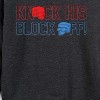 Women's - Rock 'Em Sock 'Em Robots - Knock His Block Off Lightweight French Terry Wide Neck Long Sleeve Shirt - 2 of 4