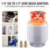 VEVOR Refrigerant Recovery Tank,30 LBS Capacity, 400 psi Portable Cylinder Tank with Y-Valve,High-sealing Recovery Can for R22/R134A/R410A,Orange&Gray - 4 of 4