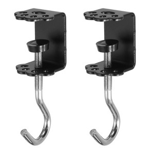 Unique Bargains Steel Adjustable Hanging Bag Desk Mount Utility Cat Claws J Hooks 2 Pcs - 1 of 4