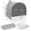 Akoasm Covered Cat Litter Box with Lid, Tray, Scoop And Filter Indoor-Light Gray - 2 of 4