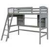 Twin Size Loft Bed with Storage Shelves, Desk and Ladder - 4 of 4