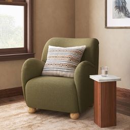 Marble and Wood Drink Table Brown - Threshold™