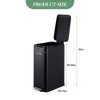 13.2 Gallon/50 L Step Trash Can with Lid Soft Close, Step Pedal, Fingerprint Resistant Narrow Rectangle Garbage Can with Removable Inner Bucket - 2 of 4