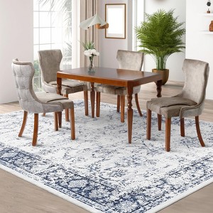 Area Rug, Home Decor Washable Modern Neutral Rug - Non-Slip Stain Resistant Thin Soft Carpet for Living Room Bedroom Dining Room Farmhouse - 1 of 4
