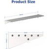 Stainless Steel Shelf Wall Mounted, NSF Commercial Wall Shelf, Floating Shelving for Kitchen, Restaurant, Pipe Surface with 10 Hooks - 2 of 4