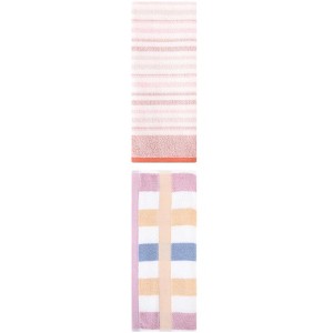 REGALWOVEN Striped Pattern Cotton Bathroom Hand Towels for Home Decor 13" x 29"/13" x 27" 2 Pcs - 1 of 4