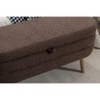 PAGED Storage Ottoman Bench Modern Shoe Bench with Wood Legs, Velvet Fabric End of Bed Table for Living Room, Bedroom, Entryway - 4 of 4