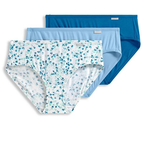 Jockey Women's Supersoft Hipster - 3 Pack 5 Layered Blue Floral Sprig/blue  Stardust/azurite Sea : Target