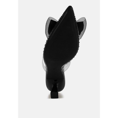 Freja Embellished Bow Kitten Heels - image 5