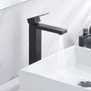 SUMERAIN Matte Black Modern Bathroom Vessel Sink Faucet, Lead-free SUS 304 Lavatory Vanity Fauce - 2 of 4