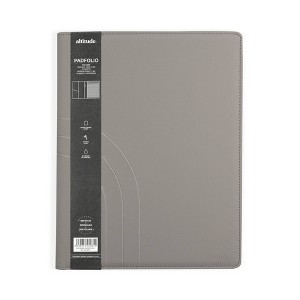 Altitude Padfolio 10"x12.5" Vegan Leather Gray Debossed Arch - 1 of 4