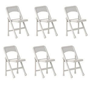 Set of 6 Gray Folding Chairs for WWE & AEW Wrestling Action Figures - 1 of 1