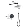 Rainworth Wall Mounted Round Shower Combo Set with 10" Rain Shower head and Handheld Shower Head Set with Pressure Balancing Valve - 2 of 4