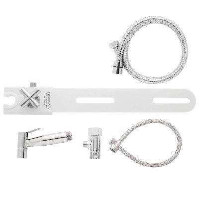 White Stainless Steel Handheld Bidet Sprayer with Holster
