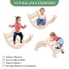 3-in-1 Wooden Climbing Gym Set, Indoor Foldable Kids Playset with Climbing Arch & Sliding Panel, Plywood & MDF Frame - 2 of 4