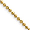 Chisel Stainless Steel Polished Yellow IP-plated 3mm 24" Ball Chain Necklace - 2 of 4