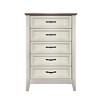 Chest of Dresser, Wood Vintage Dresser 5 Drawer, Tall Dressers for Closet, Storage Organizer for Closet Living Room, Kids Bedroom, Nursery - 2 of 4