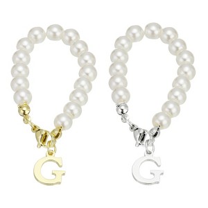 Unique Bargains Identification Handle Letter Charm Accessories Gold & Silver Tone 2 Pcs - 1 of 4