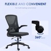 TiramisuBest Mid - Back Mesh Office Chair, Black Steel, Ergonomic, Adjustable, Flip - Up Arms, 360¡ã Wheels - 2 of 4