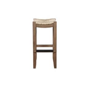 30" Davenport Wood Barstool Light Amber - Alaterre Furniture: Square, Upholstered, Farmhouse Style - 1 of 4