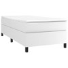 vidaXL Classic White Twin Faux Leather Box Spring Bed Frame - Suitable for 39.4" x 74.8" Mattress - Plywood and Engineered Wood Construction - 2 of 4