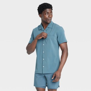 Men's Seersucker Shirt - All In Motion™ - 1 of 3