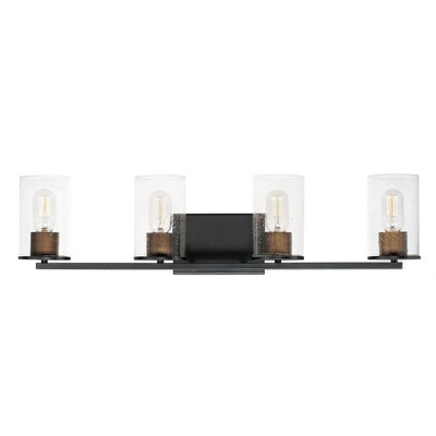 Maxim Lighting Sleek 4 - Light Vanity in  Antique Brass/Black
