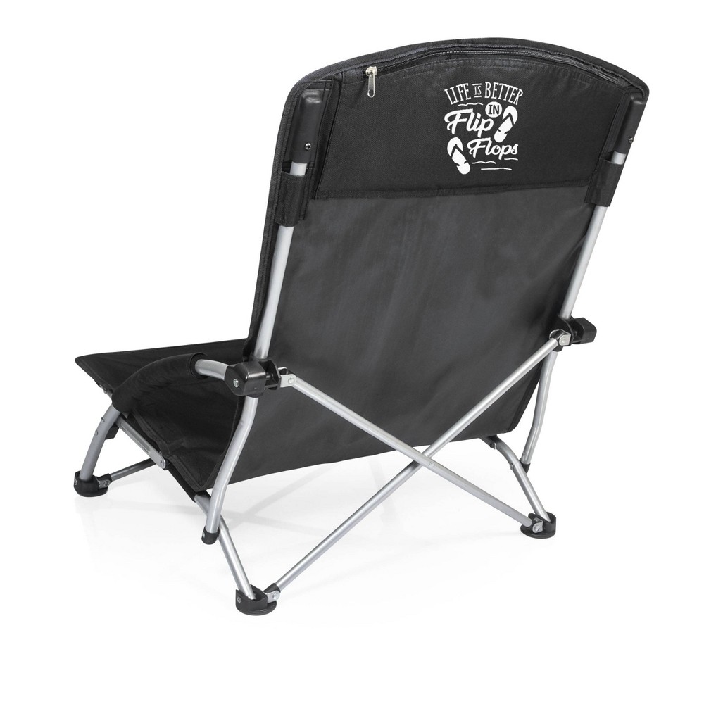 Photos - Garden Furniture Picnic Time Tranquility Portable Beach Chair - Black