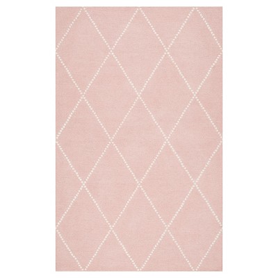 5'x8' Wool Hand Tufted Elvia Area Rug Baby Pink - nuLOOM