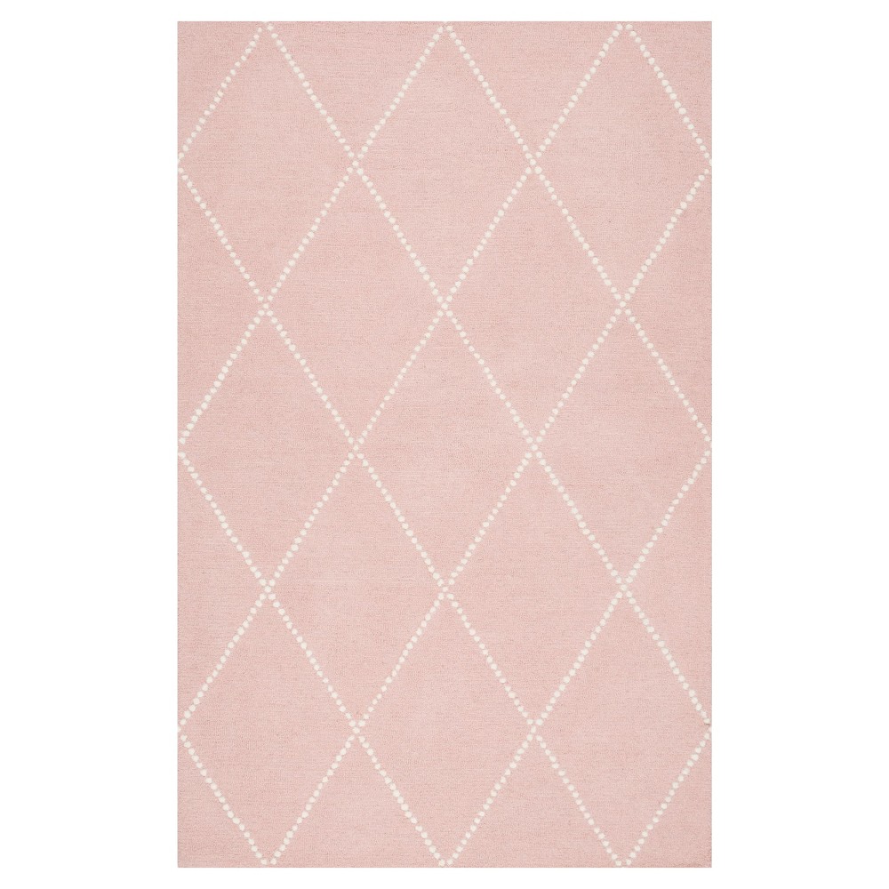 5'x8' Wool Hand Tufted Elvia Area Rug Baby Pink - nuLOOM