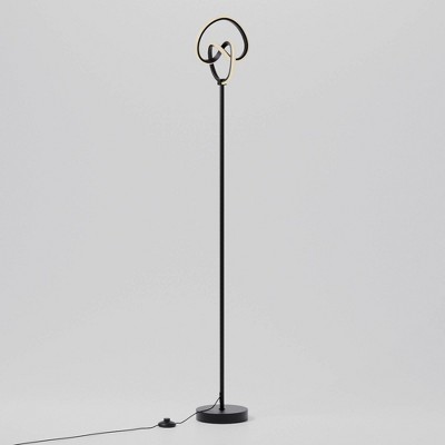 Infibrite 58" Abstract Art Floor Lamp: ETL Listed, Iron Body, No Shade, 3000K LED