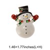 Unique Bargains Christmas Brooches YNCP1349 Boxing Snowman Alloy Dripping Wax White 1.46"x1.77" 1 Pc - 3 of 4
