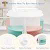 Arceso Toddler Table and Chair Set with 4 Storage Stools, Flower Shaped Nesting Design with Built-in Pen Holder, Kids Table - 3 of 4