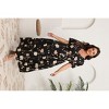 Plus Size Women's Flowy Tiered Maxi Dress - V-Neck, Short Sleeve & Waist Tie with Floral Print - 2 of 4