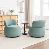 SEYNAR Contempoary Velvet 360 Degree Swivel Round Accent Chair with Metal Base Set of 2 - 2 of 4