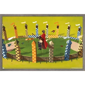 Trends International The Wizarding World: Harry Potter - Harry Quidditch Framed Wall Poster Prints - 1 of 4