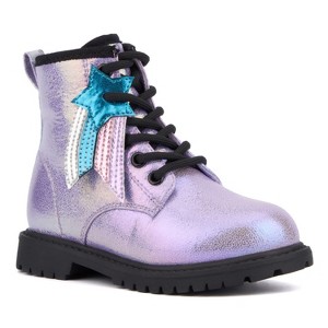 Olivia Miller Girl's Toddler Crystal Sky Combat Boots - 1 of 4